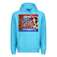 Ocean Blue little miss america Premium Hoodie - Artiststas