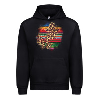 Black serape leopard patch Urban Hoodie - AdoDesignShop