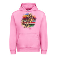 Fuchsia Pink serape leopard patch Urban Hoodie - AdoDesignShop
