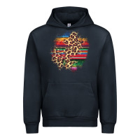 Navy serape leopard patch Urban Hoodie - AdoDesignShop