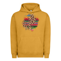 Pigment Peanut Butter serape leopard patch Urban Hoodie - AdoDesignShop
