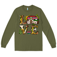 Army Green love caravan Long Sleeve Tee - BarkalooDesign