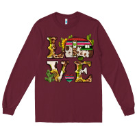 Burgundy love caravan Long Sleeve Tee - BarkalooDesign