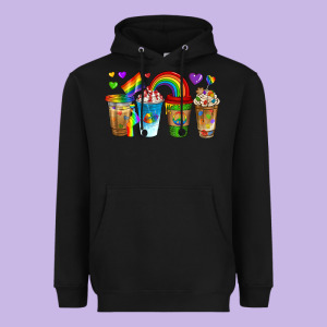 Lgbtq Coffee Drinks Heavyweight Hoodie Designed By Texasbilliewilder