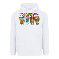 White lgbtq coffee drinks Heavyweight Hoodie - texasbilliewilder