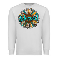Dove Grey blessed sunflower Premium Sweatshirt - RanaPortraitStore