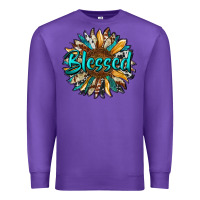 Purple blessed sunflower Premium Sweatshirt - RanaPortraitStore