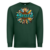 Sports Green blessed sunflower Premium Sweatshirt - RanaPortraitStore