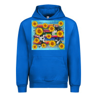 Cobalt serape cowhide sunflower Urban Hoodie - AdoDesignShop