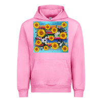 Fuchsia Pink serape cowhide sunflower Urban Hoodie - AdoDesignShop
