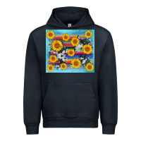 Navy serape cowhide sunflower Urban Hoodie - AdoDesignShop