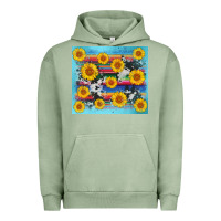 Pigment Oil Green serape cowhide sunflower Urban Hoodie - AdoDesignShop