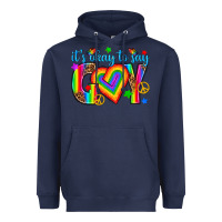 Navy its okay to say gay Heavyweight Hoodie - texasbilliewilder
