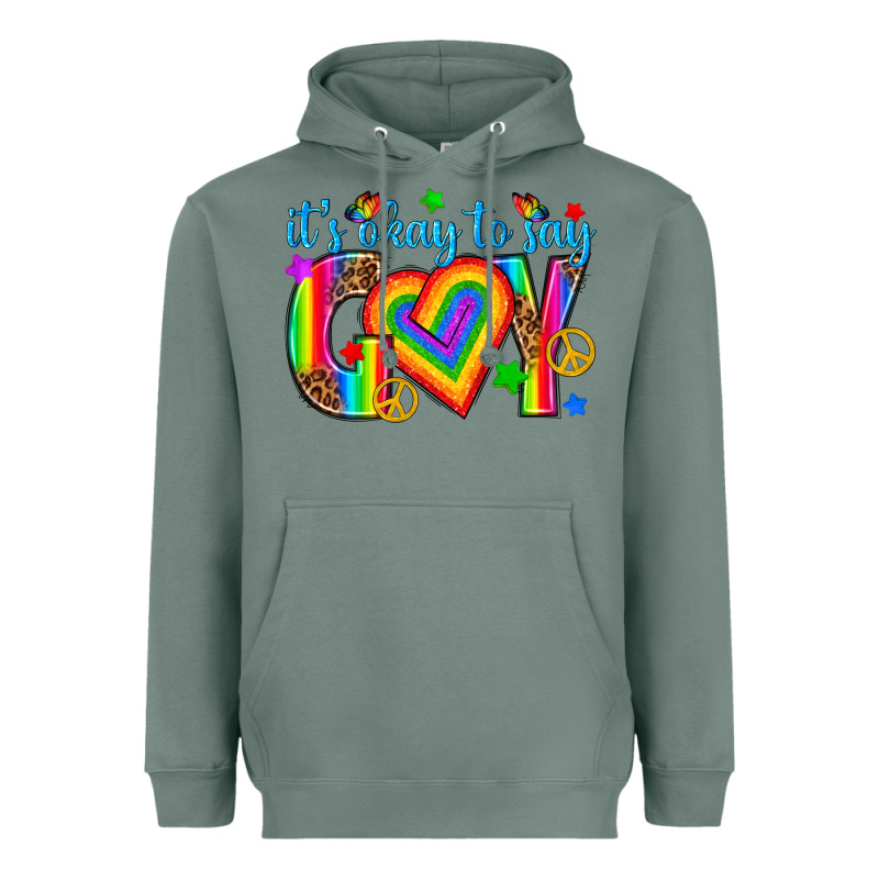 Its Okay To Say Gay Heavyweight Hoodie by texasbilliewilder | Teevron