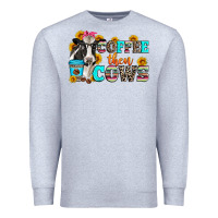 Heather Grey coffee then cows Premium Sweatshirt - Zillion Design Studio