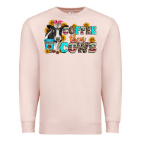 Pale Pink coffee then cows Premium Sweatshirt - Zillion Design Studio
