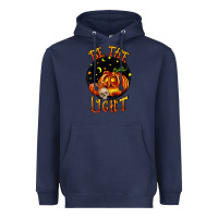 Navy Be the light Heavyweight Hoodie - RanaPortraitStore