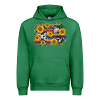 Emerald serape cowhide sunflower background Urban Hoodie - AdoDesignShop