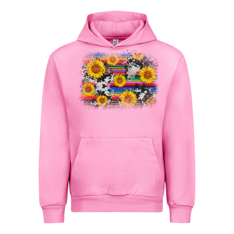 Serape Cowhide Sunflower Background Urban Hoodie by AdoDesignShop | Teevron