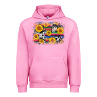 Fuchsia Pink serape cowhide sunflower background Urban Hoodie - AdoDesignShop