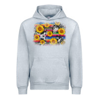 Heather Grey serape cowhide sunflower background Urban Hoodie - AdoDesignShop