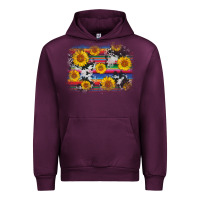Mauve Wine serape cowhide sunflower background Urban Hoodie - AdoDesignShop