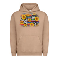 Pigment Burro serape cowhide sunflower background Urban Hoodie - AdoDesignShop
