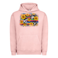 Pigment Salmon serape cowhide sunflower background Urban Hoodie - AdoDesignShop