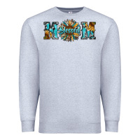 Heather Grey blessed mom Premium Sweatshirt - RanaPortraitStore