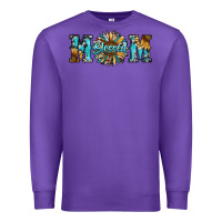 Purple blessed mom Premium Sweatshirt - RanaPortraitStore