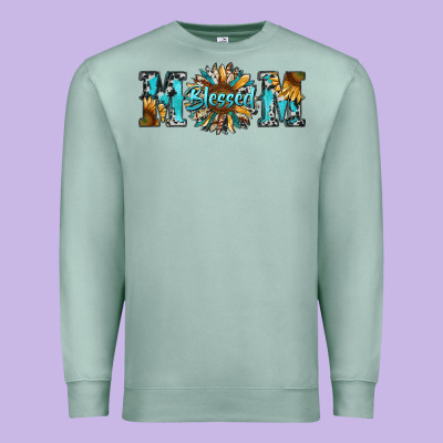 Blessed Mom Premium Sweatshirt Designed By Ranaportraitstore