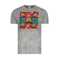 Cloud Rock school bus leopard cowhide Vintage Tee - Artiststas