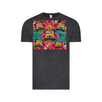 Vintage Black school bus leopard cowhide Vintage Tee - Artiststas