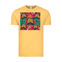 Vintage Mustard school bus leopard cowhide Vintage Tee - Artiststas