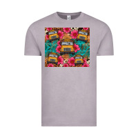 Vintage Zinc school bus leopard cowhide Vintage Tee - Artiststas