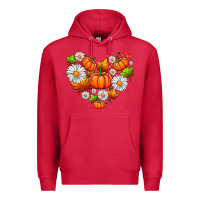Cardinal pumpkin and daisies Premium Hoodie - AdoDesignShop