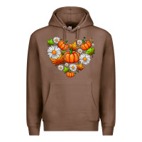 Chestnut pumpkin and daisies Premium Hoodie - AdoDesignShop