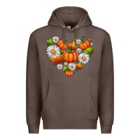 Coffee pumpkin and daisies Premium Hoodie - AdoDesignShop