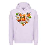 Lilac pumpkin and daisies Premium Hoodie - AdoDesignShop