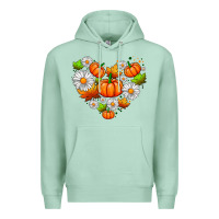 Seafoam pumpkin and daisies Premium Hoodie - AdoDesignShop
