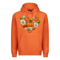 Carrot pumpkin and daisies Premium Hoodie - AdoDesignShop