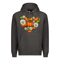 Smoke pumpkin and daisies Premium Hoodie - AdoDesignShop