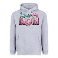 Heather Grey love mom Heavyweight Hoodie - Zillion Design Studio