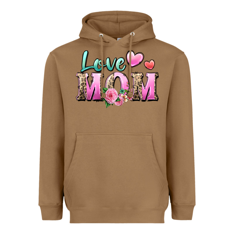Love Mom Heavyweight Hoodie by Zillion Design Studio | Teevron