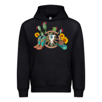 Black wheel bull skull western cowboy Urban Hoodie - AdoDesignShop