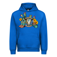 Cobalt wheel bull skull western cowboy Urban Hoodie - AdoDesignShop