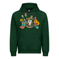 Forest Green wheel bull skull western cowboy Urban Hoodie - AdoDesignShop