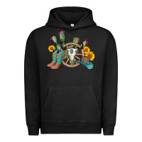 Pigment Black wheel bull skull western cowboy Urban Hoodie - AdoDesignShop