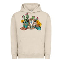 Pigment French Oak wheel bull skull western cowboy Urban Hoodie - AdoDesignShop