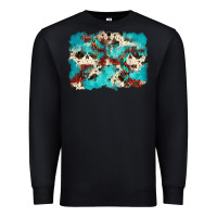 Black aztec cowhide background Premium Sweatshirt - Zillion Design Studio